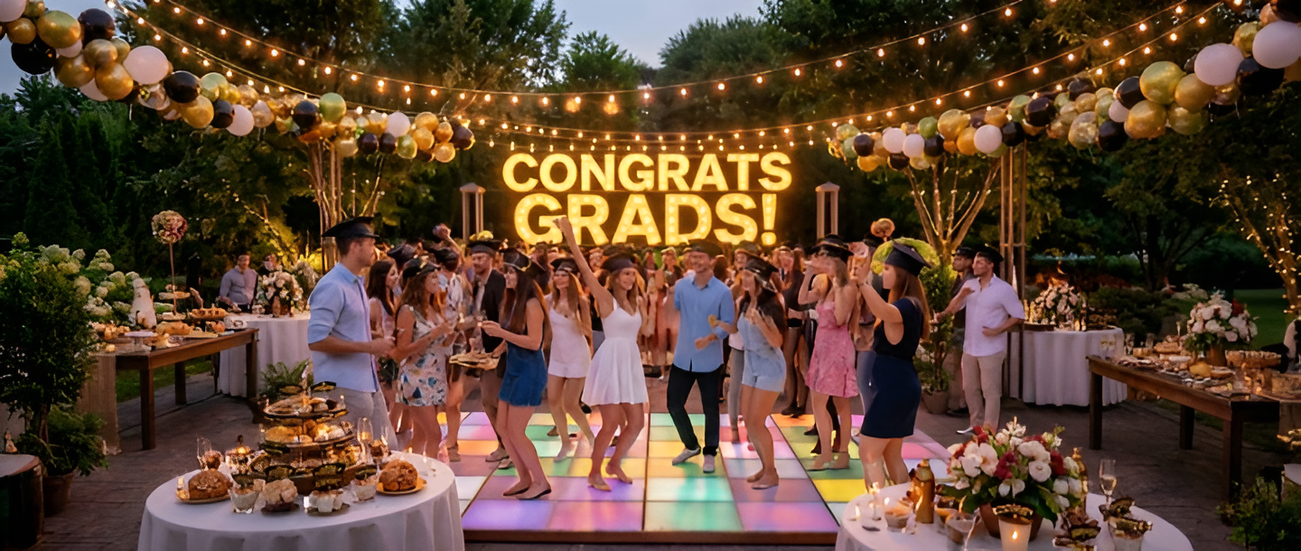 Graduation Party Essentials: Tents, Tables & Custom Decor