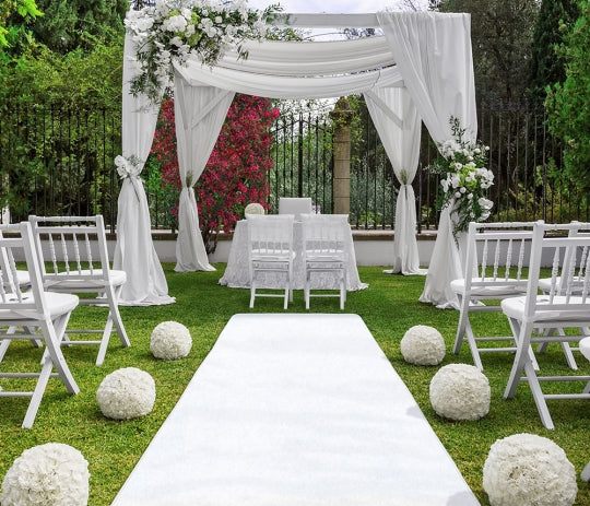 White Aisle Runner – Elegant Wedding Accessory - Main Image