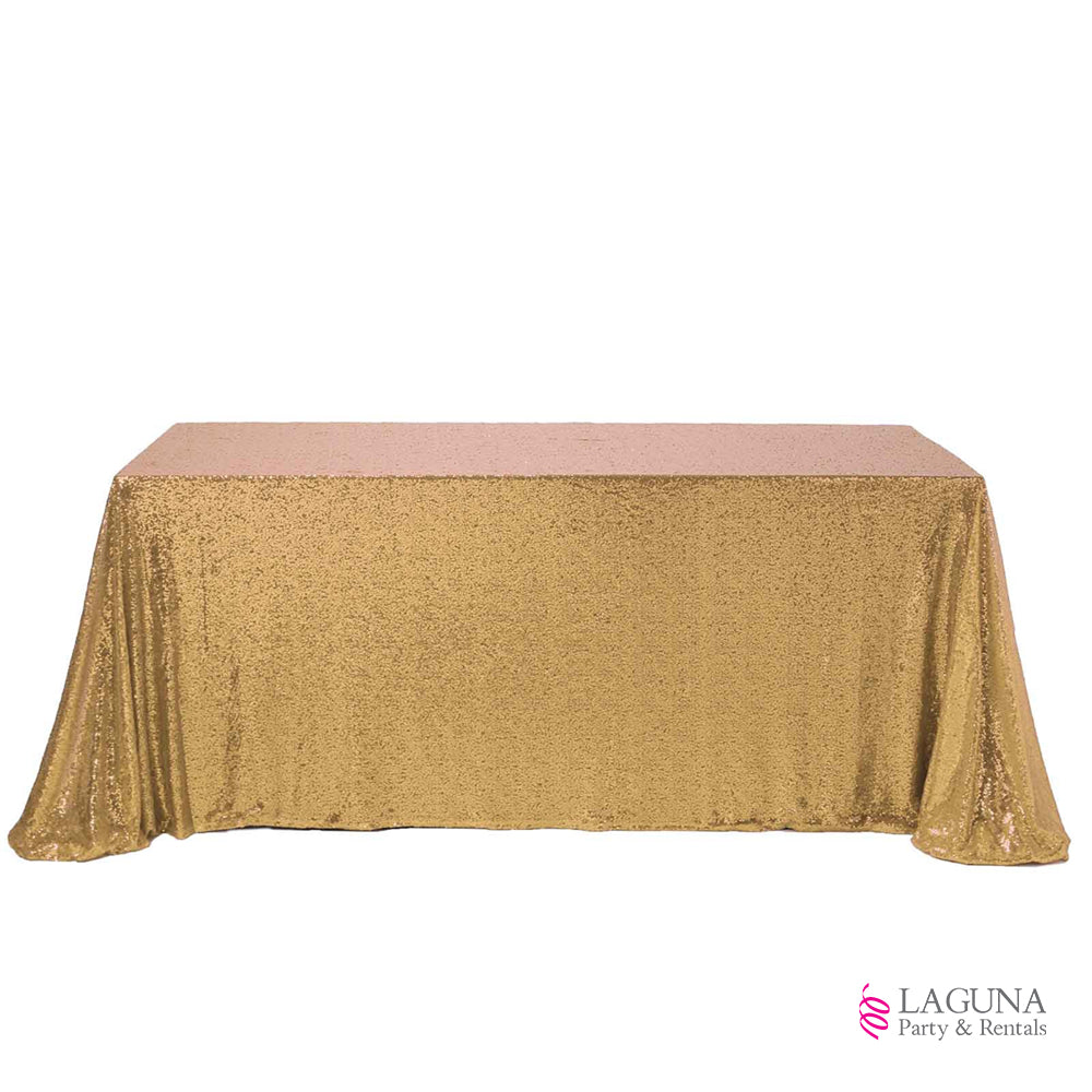 Rectangle Table Drape, Sequin, Gold – lagunapartyandrentals