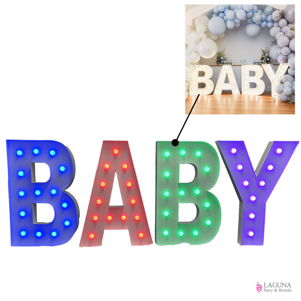 Baby Marquee LED Letter Set – Event Decor