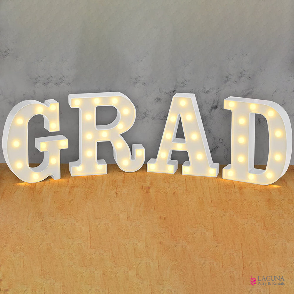GRAD Marquee Light Up LED Letter Set, 24