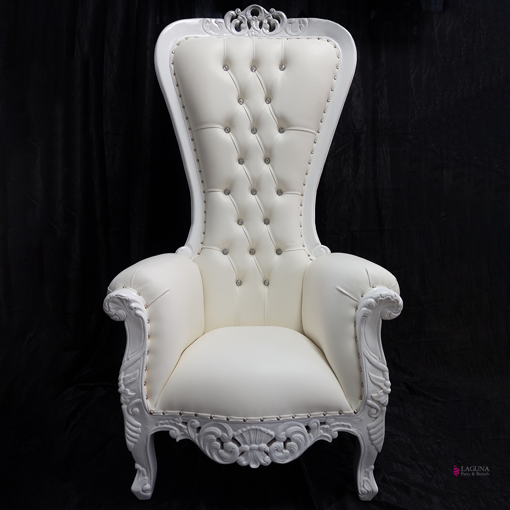 White throne chair king queen set rentals Shreveport LA  Where to rent  white throne chair king queen set in Bossier City Louisiana, Shreveport,  Minden LA, Red Chute LA, Marshall TX, Blanchard