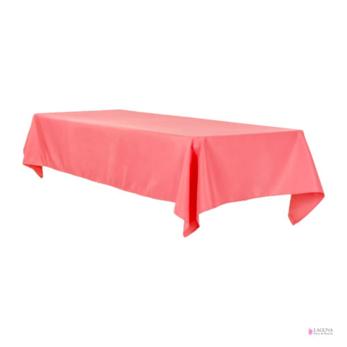 Rectangle Table Cover, Coral - Laguna Party & Rentals