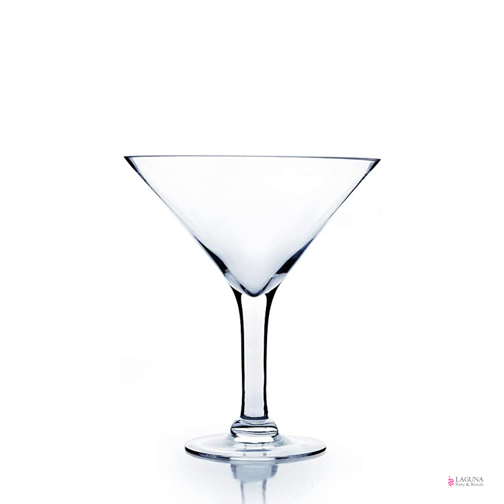 Martini Glass Shape Vase, L, 19.5 (H) X 10 (W), Clear - Laguna Party &  Rentals