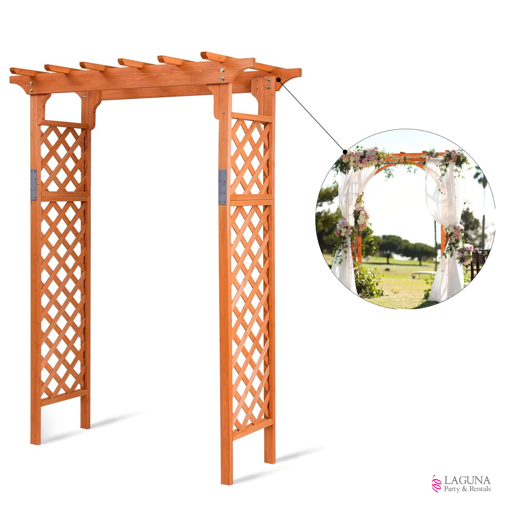 Redwood Wood Arch - Laguna Party & Rentals