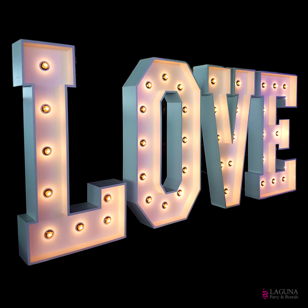 LOVE Marquee Light Up LED Letter Decor Set, 72